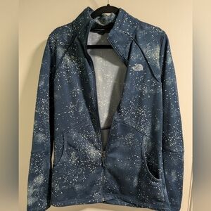 The North Face Navy Speckled Zip-Up Jacket